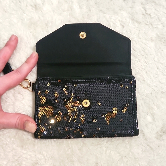 Style & Co. Black & Gold Sequins Wristlet - Picture 3 of 8
